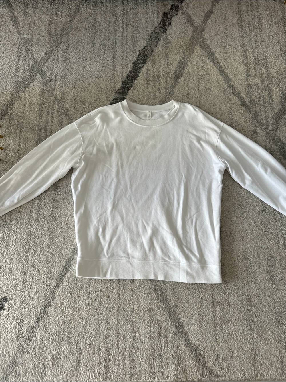 Lululemon Classic White Crewneck Sweatshirt